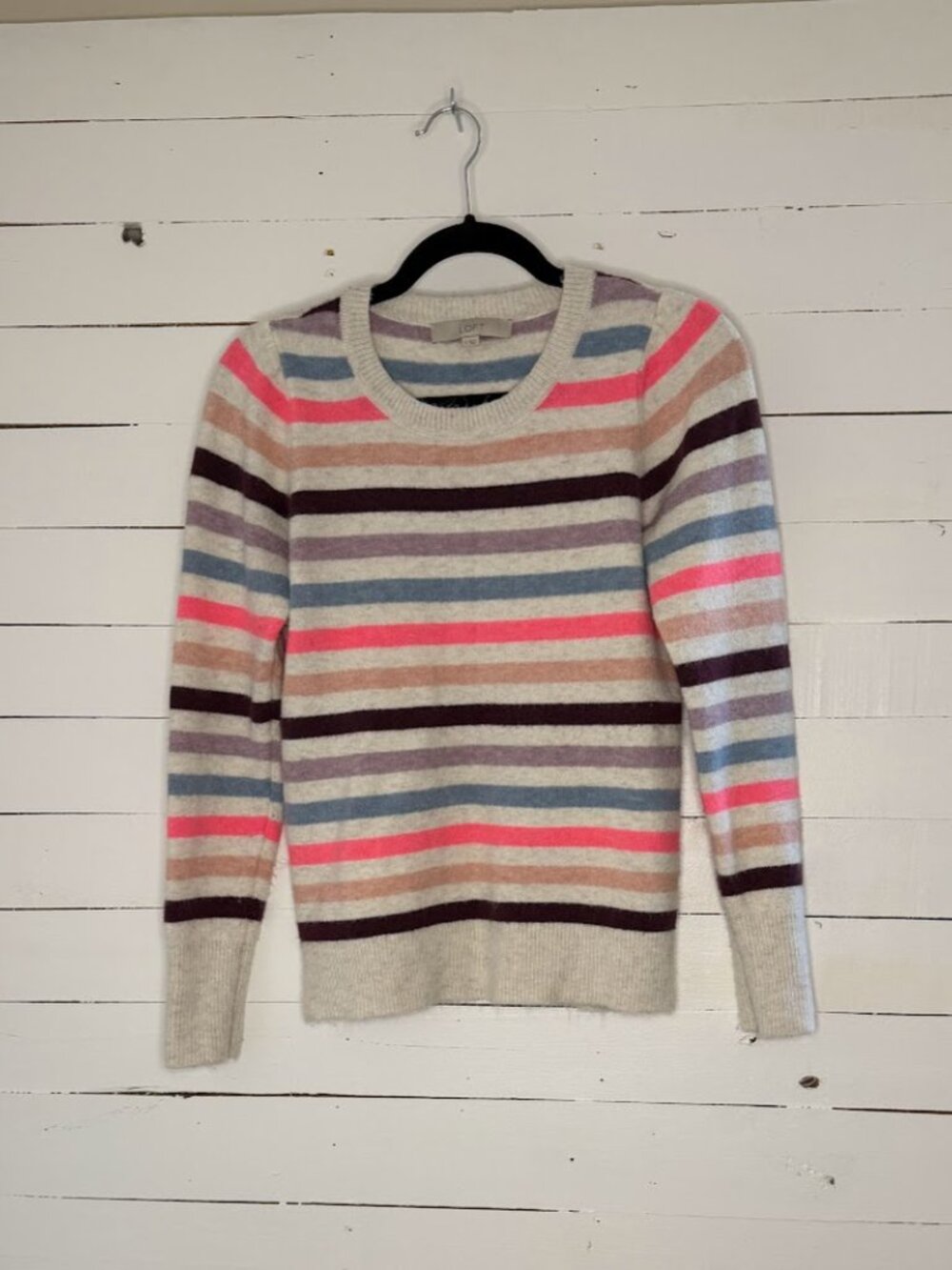 LOFT Striped Sweater Women Small